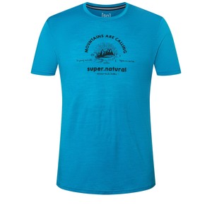 Super.Natural Merino Mountain Call Tee Metryal Blue Heren - Small Super.Natural Merino Mountain Call Tee Metryal Blue Heren - Small