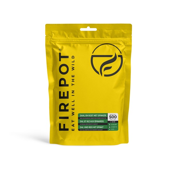 Firepot - Dahl en rijst met spinazie - Outdoormaaltijd Firepot - Dahl en rijst met spinazie - Outdoormaaltijd