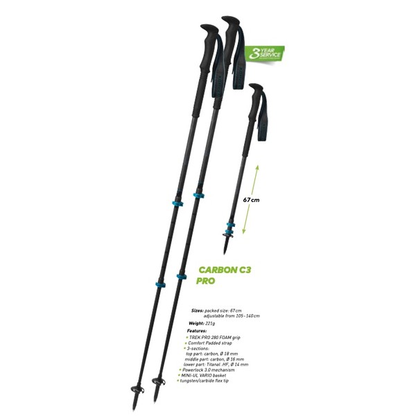 Komperdell Carbon C3 Pro lichtgewicht wandelstokken (huur) Komperdell Carbon C3 Pro lichtgewicht wandelstokken (huur)