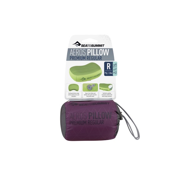 Sea to Summit Aeros Premium opblaasbaar hoofdkussen - regular - Magenta Sea to Summit Aeros Premium opblaasbaar hoofdkussen - regular - Magenta